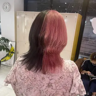 セミロング カラー HIKARI🐈‍⬛ レイヤー×デザインのヘアスタイル