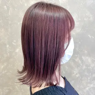 ミディアム カラー 有田裕真 【ブリーチカラー】のヘアスタイル