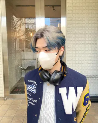 ショート カラー メンズ レイヤーウルフ エクステ磯部のヘアスタイル