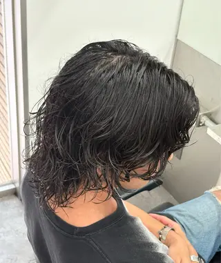 セミロング カラー パーマ メンズ メンズパーマ特化 🔥韓国ヘア職人🔥のヘアスタイル