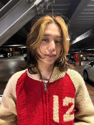 ミディアム デザインカット/ パーマ/nanaのヘアスタイル