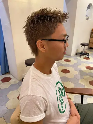 ショート メンズ 菊池大一 溝の口パーマのヘアスタイル