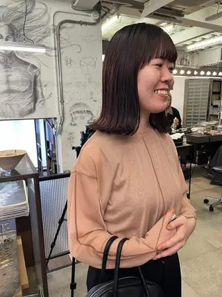 ミディアム カラー パーマ NOUN所属・eri kinjoのヘアスタイル