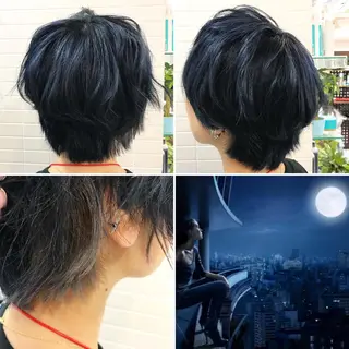 ショート カラー メンズ "PEPPU "所属・🌈推し色派手髪 ハイトーンShinのヘアスタイル