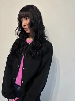 ロング パーマ シンバヒナノ/パーマ レイヤーカット/ボブのヘアスタイル