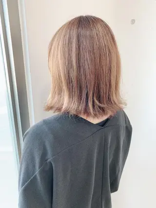 ミディアム カラー 白髪ぼかしハイライト 柳川拓哉のヘアスタイル