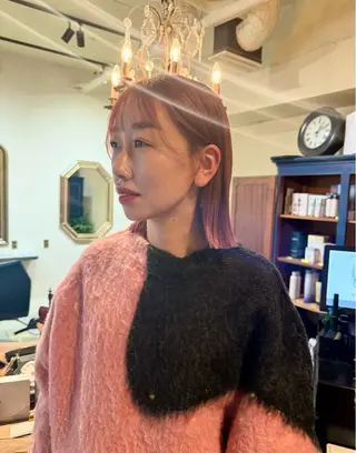 カラー CHIHO💚羽エク /マツエクのヘアスタイル