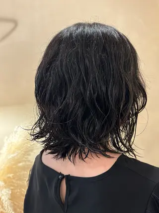 ミディアム シンバヒナノ/パーマ レイヤーカット/ボブのヘアスタイル