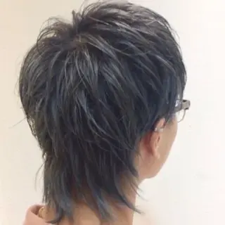 メンズ 🟢ウルフ／スパイラ ルパーマ／大西🟢のヘアスタイル