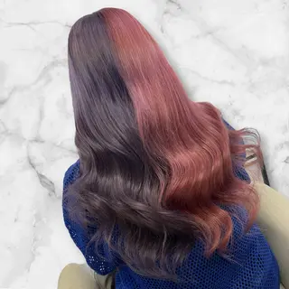 ロング カラー セルバ所属・HIRORO ブリーチ/ハイトーンのヘアスタイル