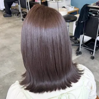 ミディアム カラー うる艶カラー/ レイヤー/アスカのヘアスタイル