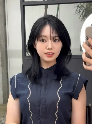 ミディアム カラー 日韓レイヤー🇰🇷 透明感カラー/ナカネのヘアスタイル