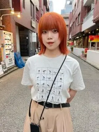 ミディアム nelke/レイヤー 立川/ブリーチのヘアスタイル