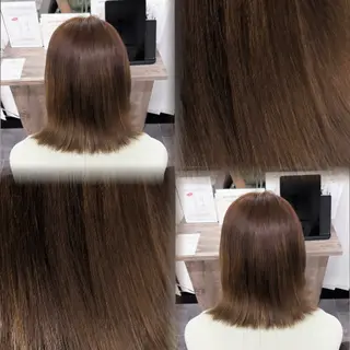 ミディアム カラー 艶髪/韓国ヘア/ 透明感カラー/ トワのヘアスタイル