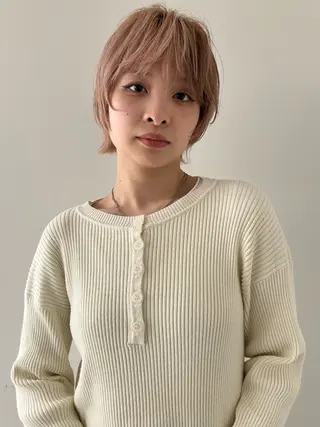 ショート ケアパーマ/ケアブリ ーチdaisukeのヘアスタイル