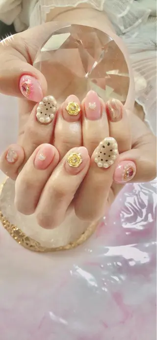 セミロング カラー キッズ ネイル マツエク・マツパ 💎ビューティサロン 湘南　RIRAN💎のネイルデザイン