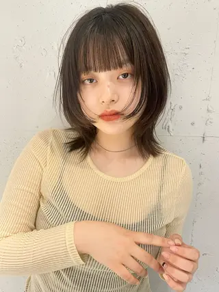 ミディアム カラー ヘアアレンジ 透明感color 🥣suzunaのヘアスタイル