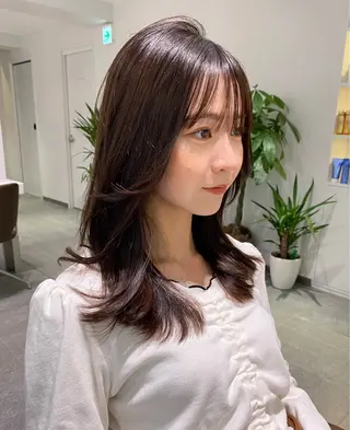 ミディアム VLOW nex the salon所属・韓国風/髪質改善/ ナガヤアキラのヘアスタイル