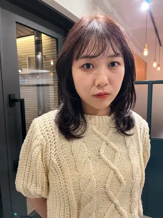 ミディアム 暖色/パーマ 🌼クニトウメイのヘアスタイル