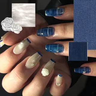 ネイル Haluca 長さ出し🍀のネイルデザイン