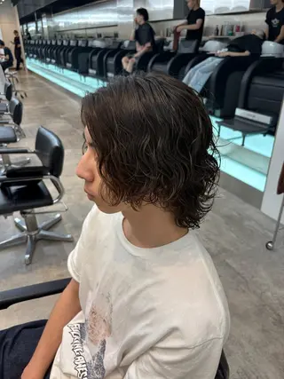 ミディアム パーマ メンズパーマ特化 園田　楓莉のヘアスタイル