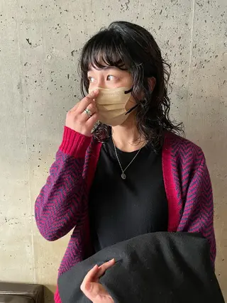 ミディアム パーマ パーマ/レイヤー 岩山丈一郎のヘアスタイル