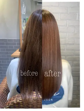 ロング 髪質改善/縮毛矯正 艶カラー/珠聡のヘアスタイル