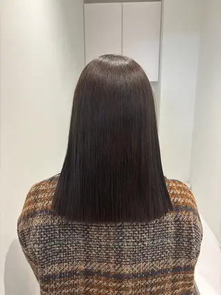 ミディアム リン🔔ボブ cut ベージュカラー🤎のヘアスタイル
