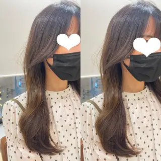 ロング カラー 🍼顔周りカット/ レイヤー/小川華奈のヘアスタイル