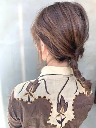 ミディアム カラー ブームボックス所属・🐝ハイトーンカラー hachi🐝のヘアスタイル