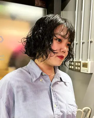 ショート パーマ 札幌パーマ 髪質改善/後藤海音のヘアスタイル