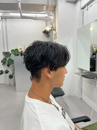 パーマ メンズ 💋ホワイトメッシュ /パーマ/メンズ💋のヘアスタイル