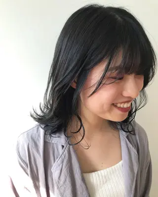 カラー nono/パーマ /顔まわりカット🐈のヘアスタイル