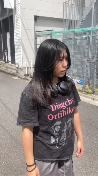 ミディアム カラー ウルフレイヤー エクステ/kokiのヘアスタイル