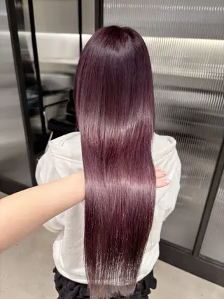 セミロング yui/ラベンダー/ ピンク/ワインレッドのヘアスタイル