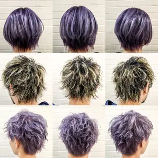 ショート カラー パーマ メンズ 看板犬がお出迎え◎ 初めてでも安心◎のヘアスタイル