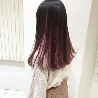 セミロング カラー パーマ ヘアアレンジ ハイトーン特化🤍 浦住のヘアスタイル