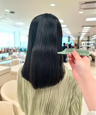 ロング カラー お悩み改善 黄金比みくのヘアスタイル