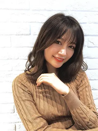 ミディアム カラー なりたいが叶う ながしまじゅんきのヘアスタイル