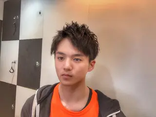 ショート カラー パーマ メンズ 美髪矯正 Rioのヘアスタイル