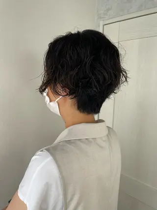 ショート パーマ 瀬川 雄太のヘアスタイル