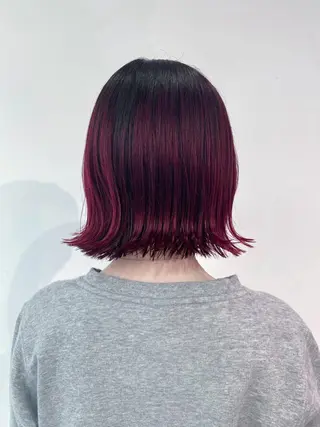 ミディアム デザインカラー/中性 ウルフ/mitsuのヘアスタイル