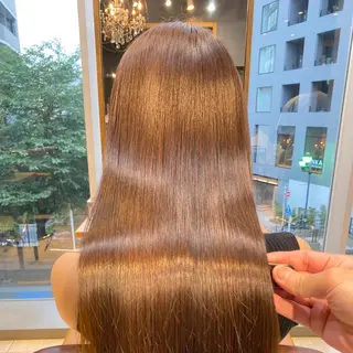 ロング LOANA カラー &縮毛モデル募集のヘアスタイル