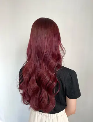 ロング カラー 韓国ナチュラル・ ベージュ/落合夏希のヘアスタイル