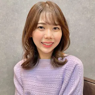 ミディアム カラー ツヤ美髪💐 髪質改善/高山愛来のヘアスタイル