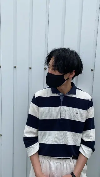 ショート メンズ 婦中／メンズ/パーマ カラー/縮毛/波巻きのヘアスタイル