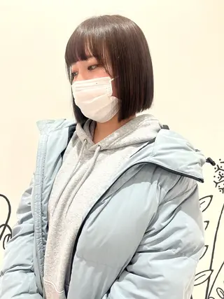 ショート カラー ヘアアレンジ 🌷ボブ/髪質改善 ストレートのヘアスタイル