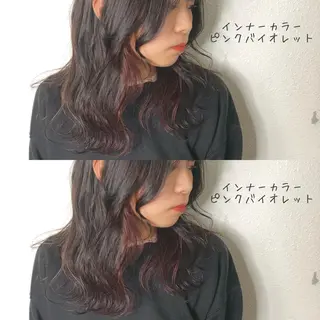 セミロング カラー しゅうさん🍝 麻田秀太郎のヘアスタイル