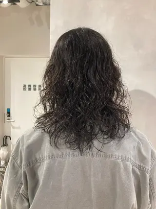 セミロング パーマ ✳️ウルフ/メンズ/ スパイラルパーマ✳️のヘアスタイル