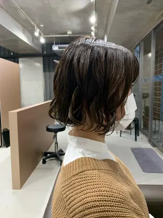 パーマ ボブパーマコテ巻き風 パーマNo1深江秀平のヘアスタイル